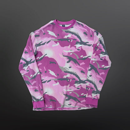 Patta Pink Camo Waffle Long Sleeve – Large / Fits XL
