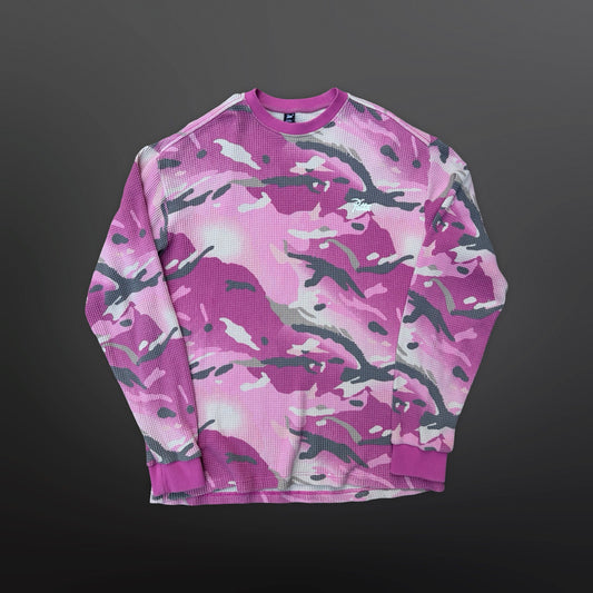 Patta Pink Camo Waffle Long Sleeve – Large / Fits XL