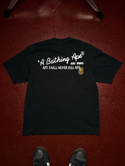 A Bathing Ape “Ape Shall Never Kill Ape” Tee – Black – Size S