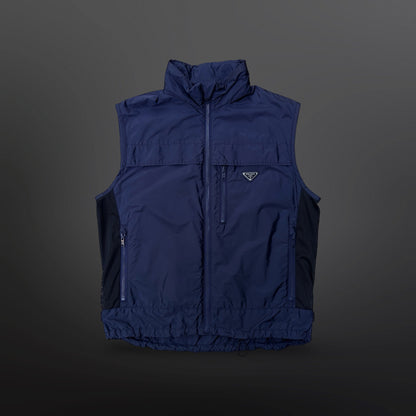 Prada Nylon Utility Vest – Navy Blue – Size 52 (Fitter Large)