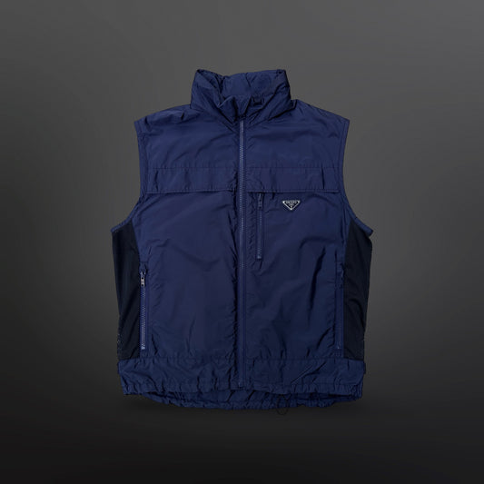 Prada Nylon Utility Vest – Navy Blue – Size 52 (Fitter Large)