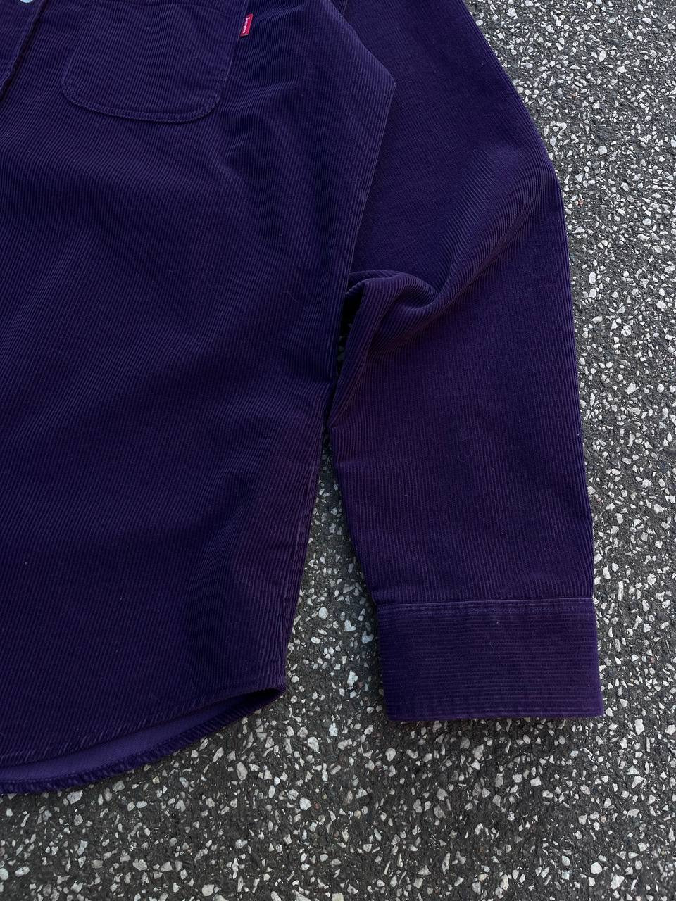 Supreme Skjorte Fløjlskjorte Lilla XL Brugt Used