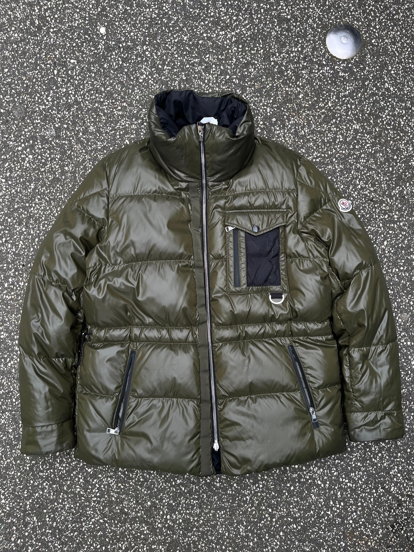 Moncler Guerin Vinterjakke Reversible Vendbar Puffer Sort Grøn M Medium