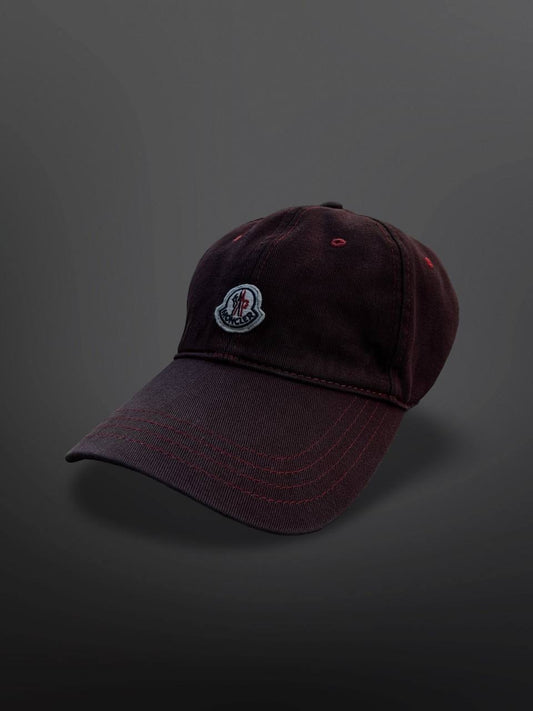 Cap Moncler Kasket i Bomuld Burgundy