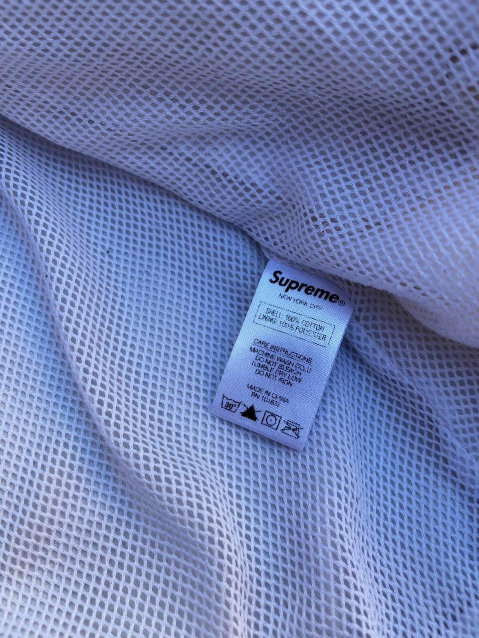 Supreme Jakke Hvid XL Canvas 3 Logoer Brugt Used