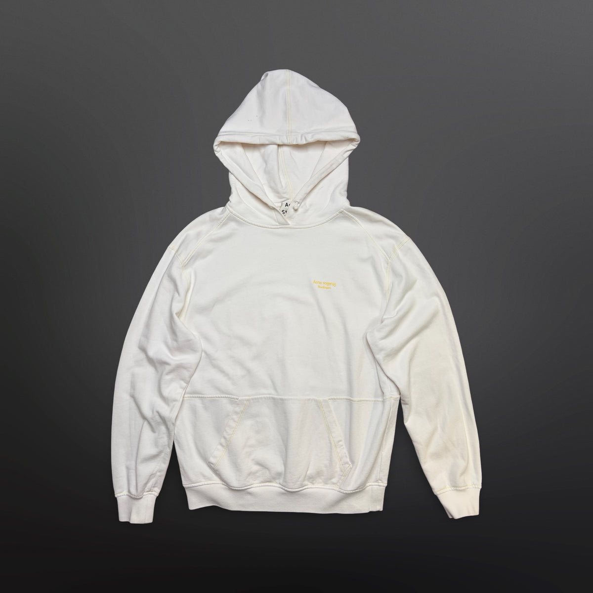 Acne Studios Logo Hoodie – Off White – L fit