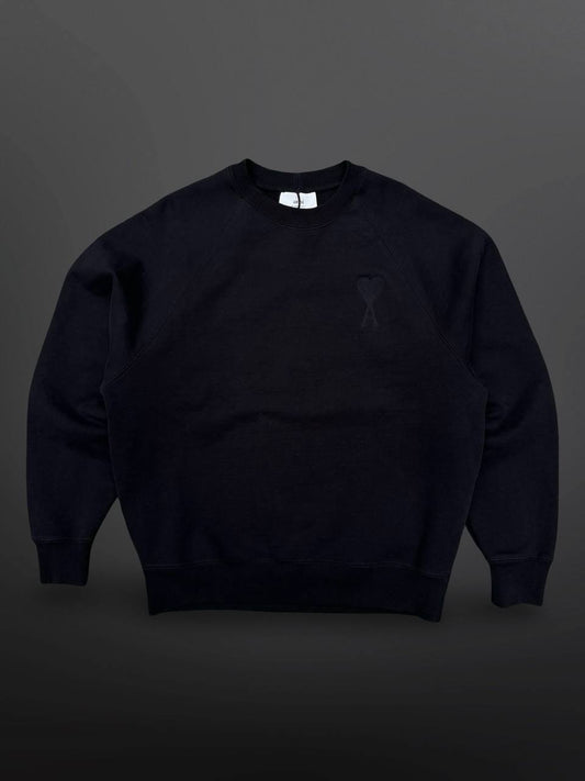 Ami Paris Sweatshirt Big Double Logo L Large Sort Black
