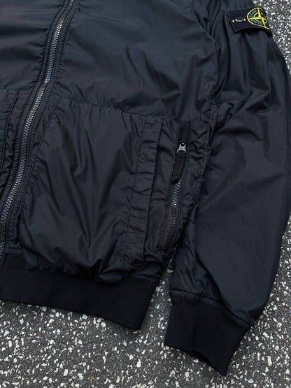 Stone Island Jakke Sommerjakke Garment Dyed Crinkle Reps Ny 721543230 Sort Black S Small
