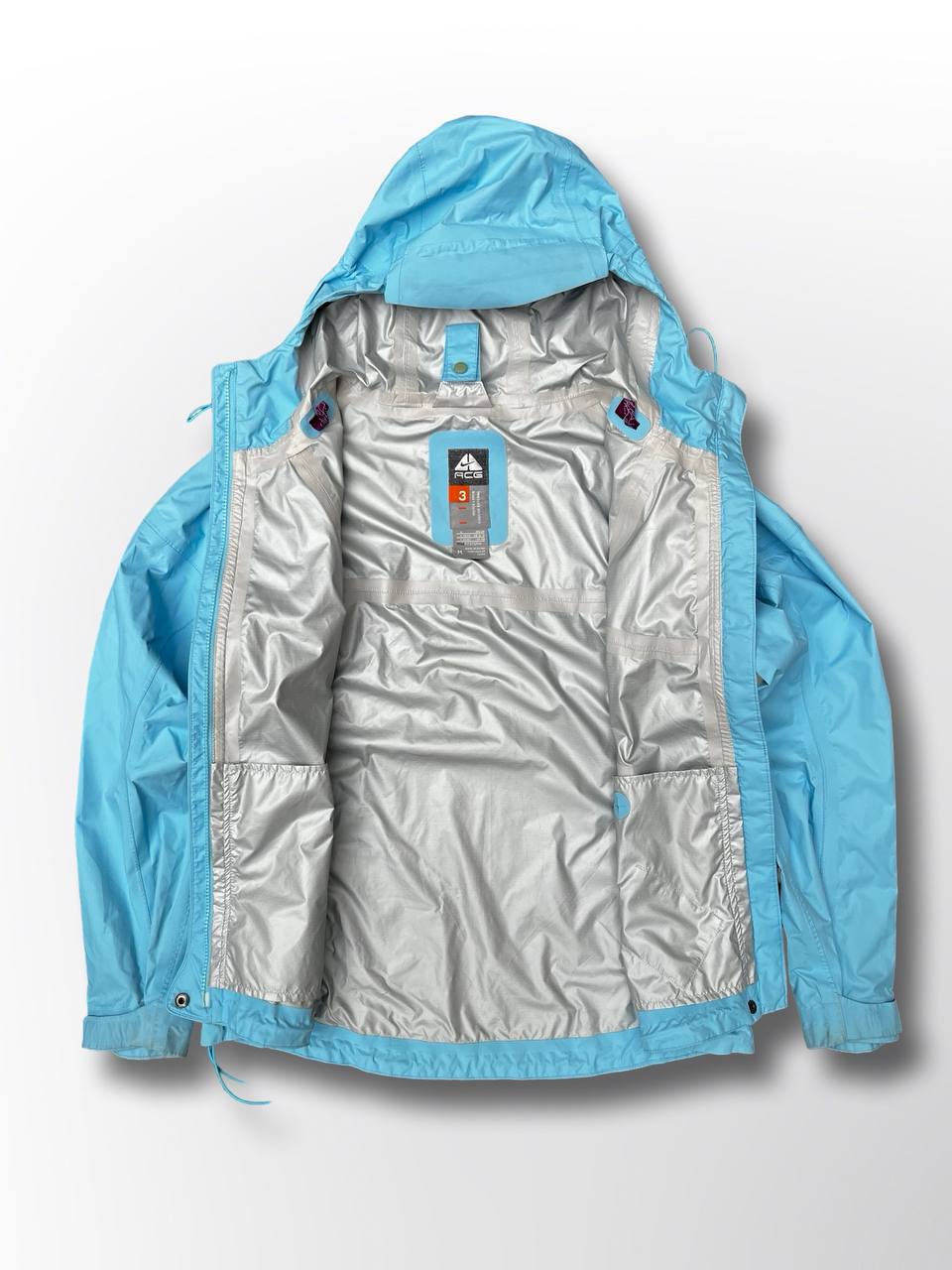 Brugt Used Skaljakke fra Nike ACG regnjakke i M medium i lyseblå blå
