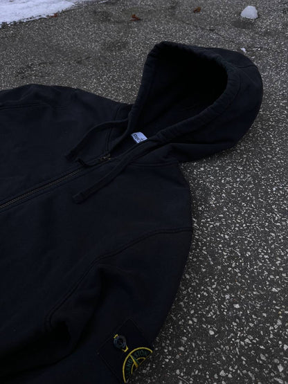 Stone Island Zip up hoodie Hættetrøje Sort Large L