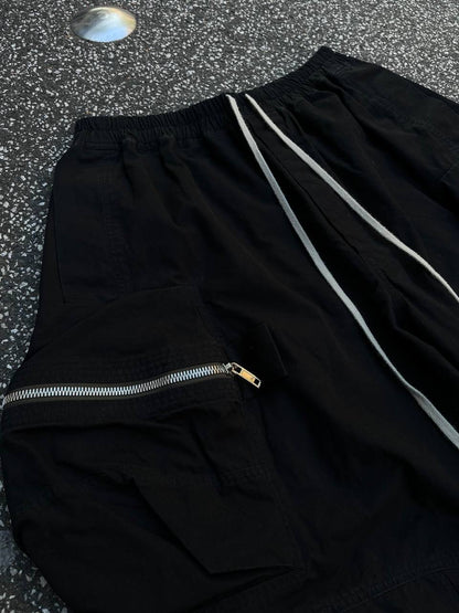 Rick Owens 09 Black Bukser Pants Med Brede Ben 48 Sort Brugt Used