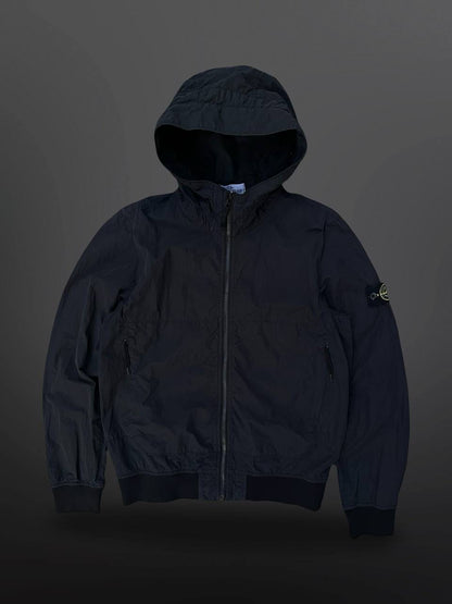 Stone Island Sommerjakke Med Hætte Sort S Small Brugt Used