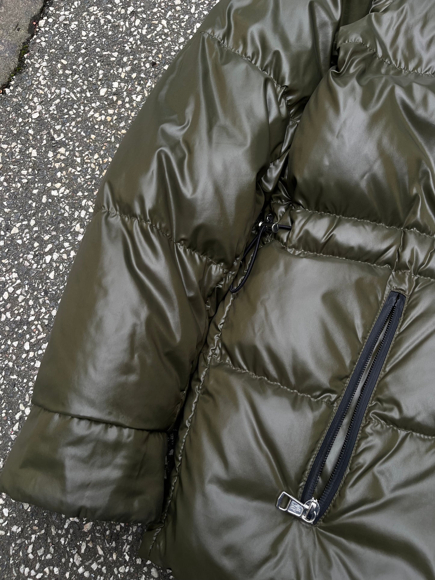 Moncler Guerin Vinterjakke Reversible Vendbar Puffer Sort Grøn M Medium