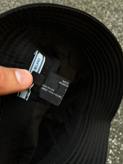 Prada Bøllehat Bucket Hat Milano 2018 Sort Black M Medium