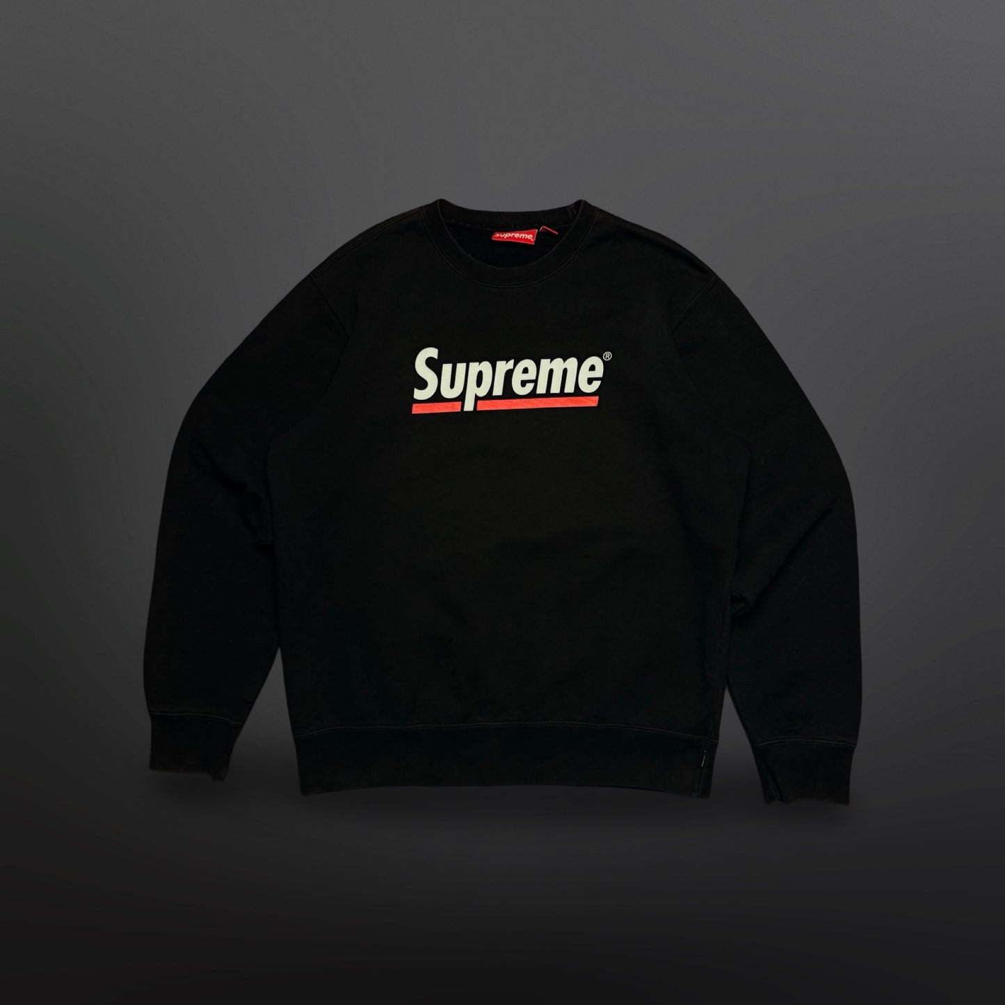 Supreme Underline Crewneck – Black – Size M