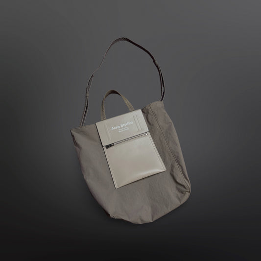 Acne Studios Nylon Tote Bag – Grey / Beige