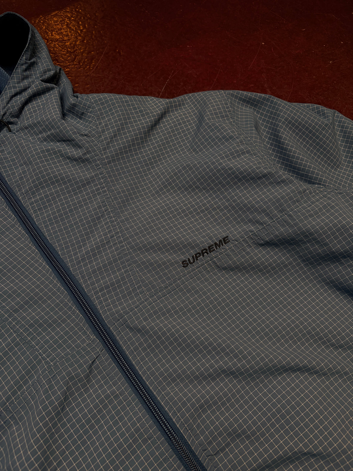 Supreme Support Unit Ripstop Hooded Jacket – Blue Large