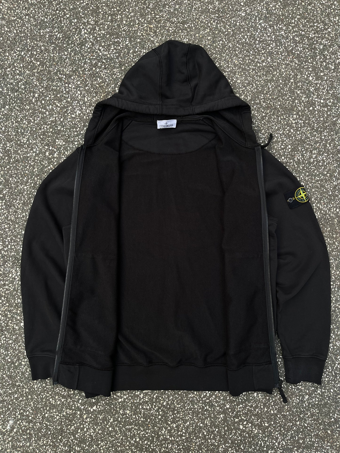 Stone Island Zip Hoodie – Black XXL
