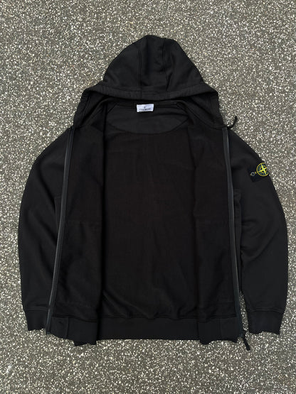 Stone Island Zip Hoodie – Black XXL