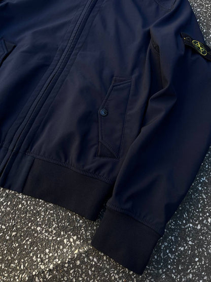 Stone Island Softshell R Jakke Navy Blå S Small Brugt Used