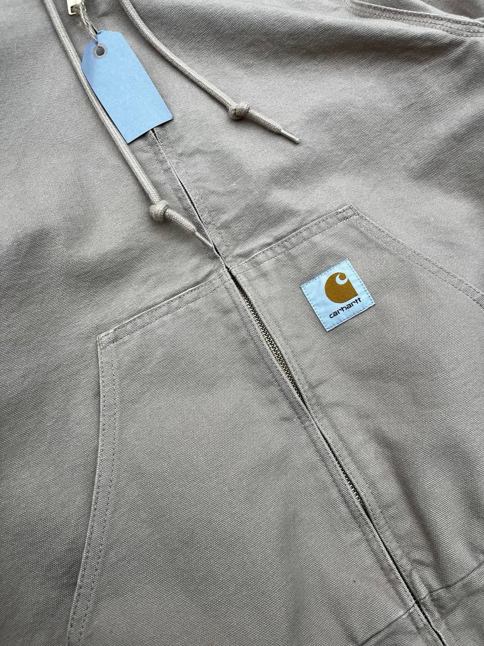 Brugt Carhartt WIP Active Jacket USA Vintage Look i Beige Farve S Small Herre