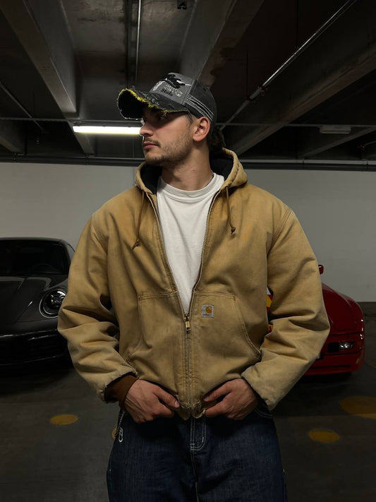 Vintage Carhartt Active jacket/ work jakke Carhartt i beige L large