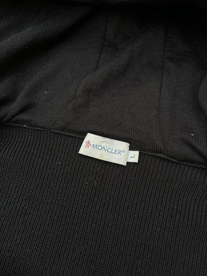 “Brugt Cardigan Moncler MAGLIONE TRICOT CARDIGAN i L Large i Sort Farve”