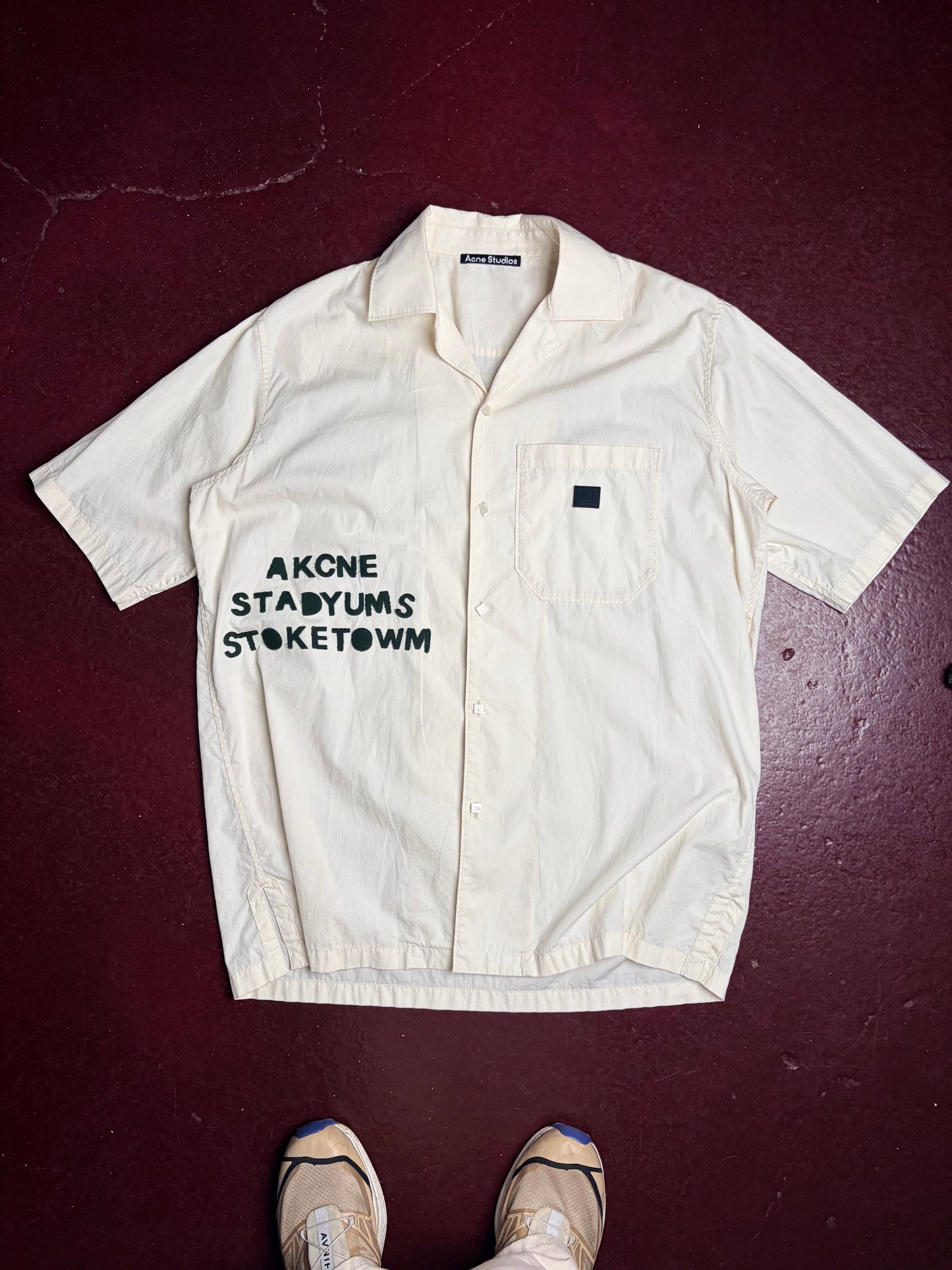 Acne Studios Short Sleeve Shirt Cream – Large