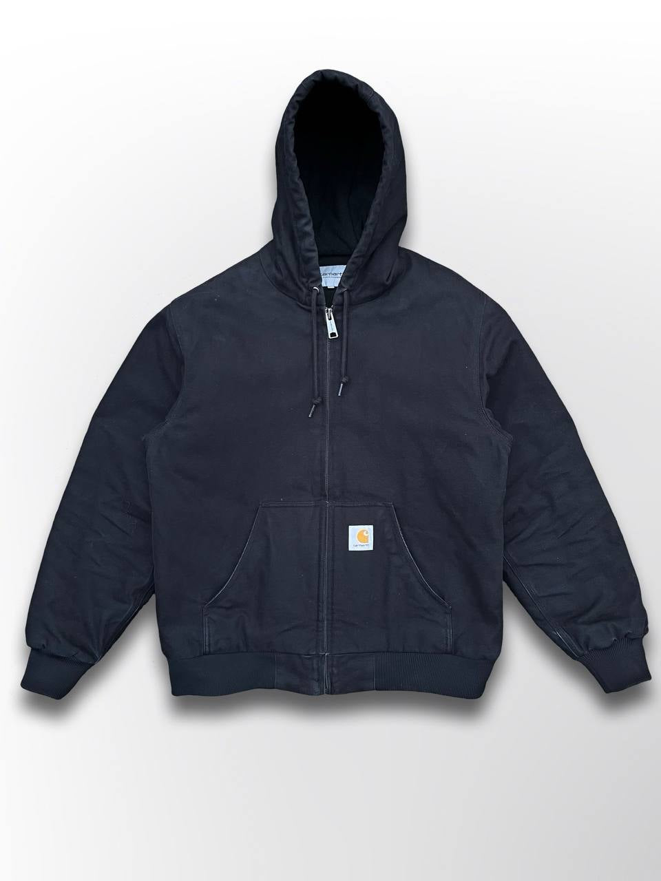 Brugt Carhartt Active Jacket Vinterjakke i sort farve med 3M fleece insulation L large Herre