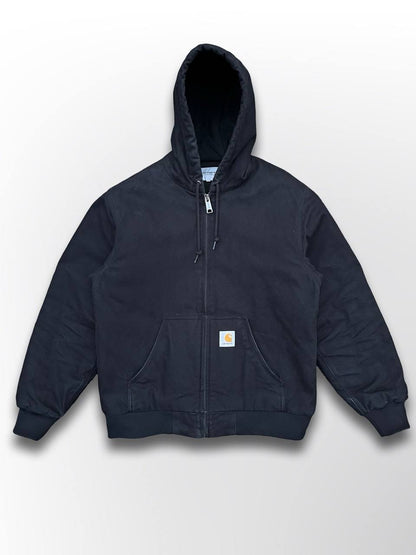 Brugt Carhartt Active Jacket Vinterjakke i sort farve med 3M fleece insulation L large Herre