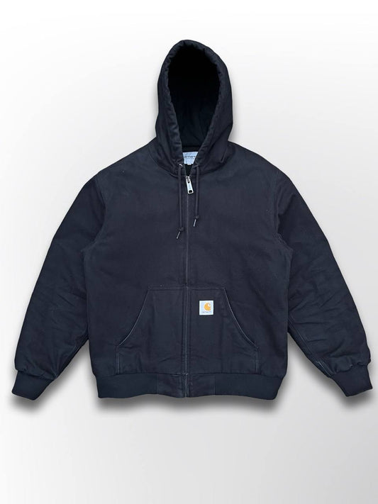 Brugt Carhartt Active Jacket Vinterjakke i sort farve med 3M fleece insulation L large Herre