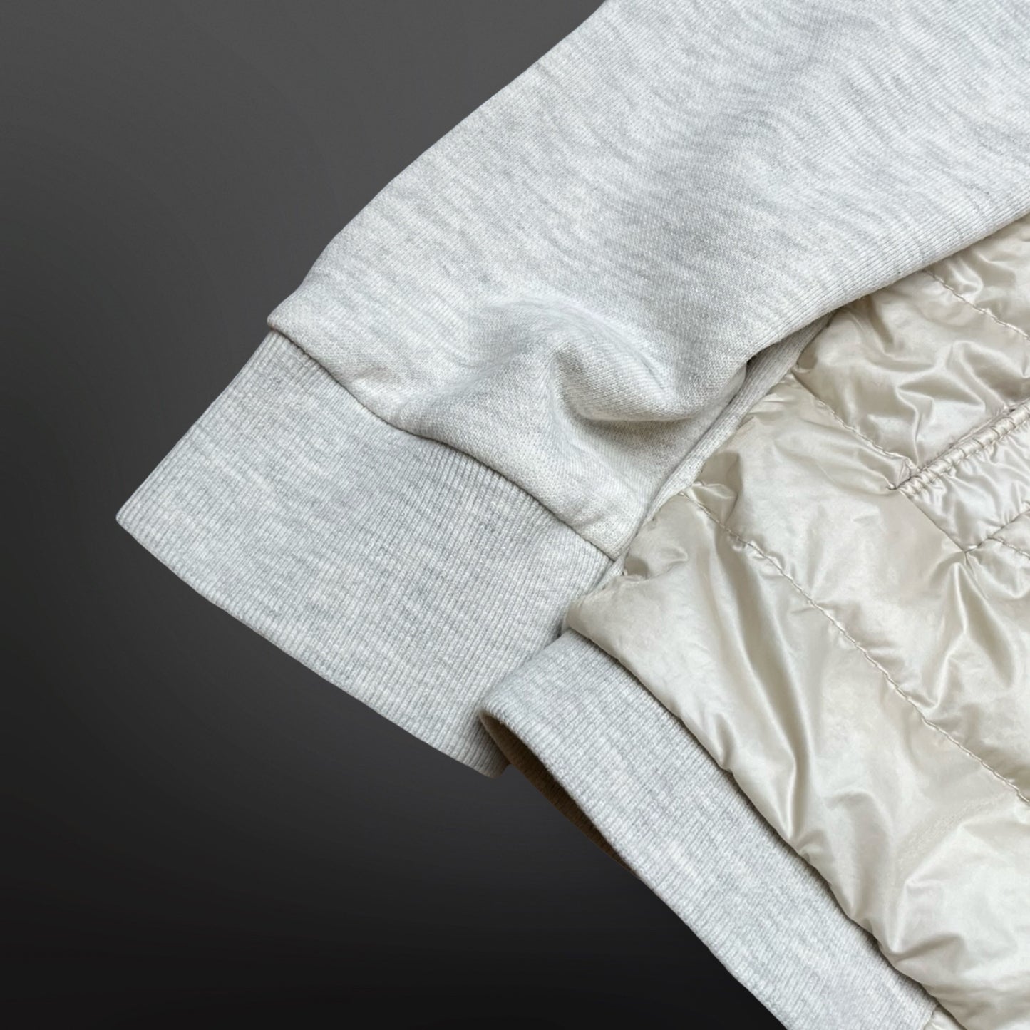 Moncler Dun Cardigan Grå Beige Creme M Medium