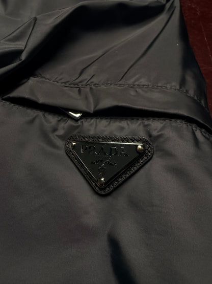 Prada Nylon Hooded Jacket Str. M med Triangle Logo
