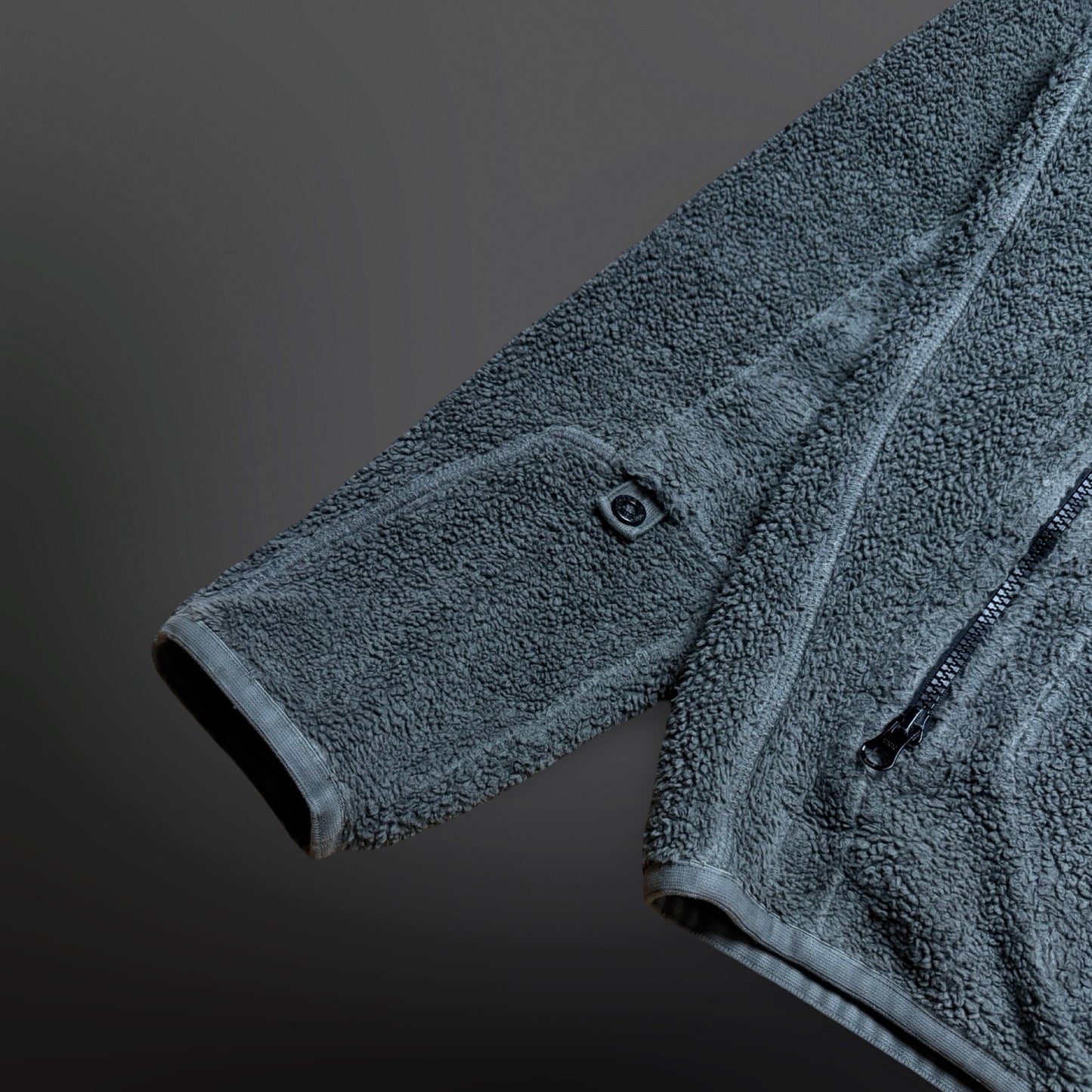 Stone Island Shadow Project Teddy Fleece Hoodie Jakke – Grey (2017)