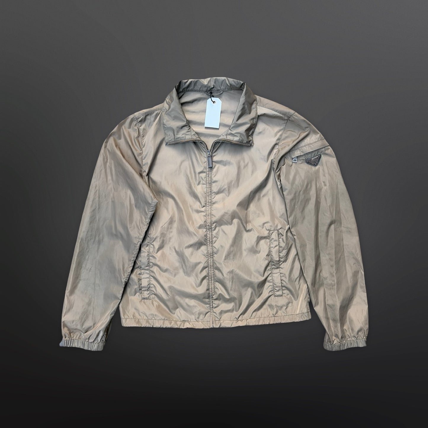 Prada Beige Nylon Jacket – Medium, Fitter Small