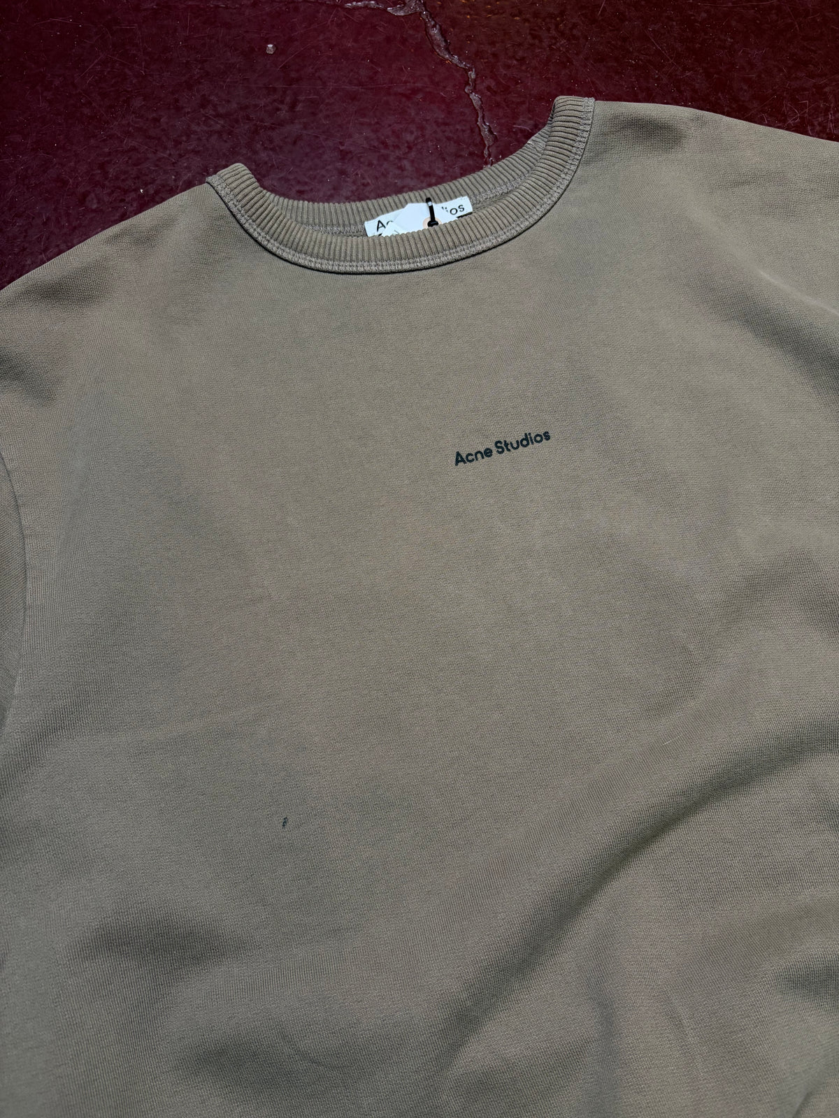 Acne Studios Logo Crewneck Sweatshirt – Taupe / Dusty Brown Large