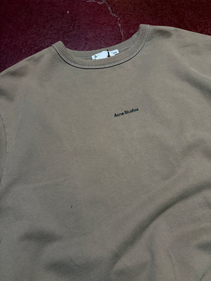 Acne Studios Logo Crewneck Sweatshirt – Taupe / Dusty Brown Large