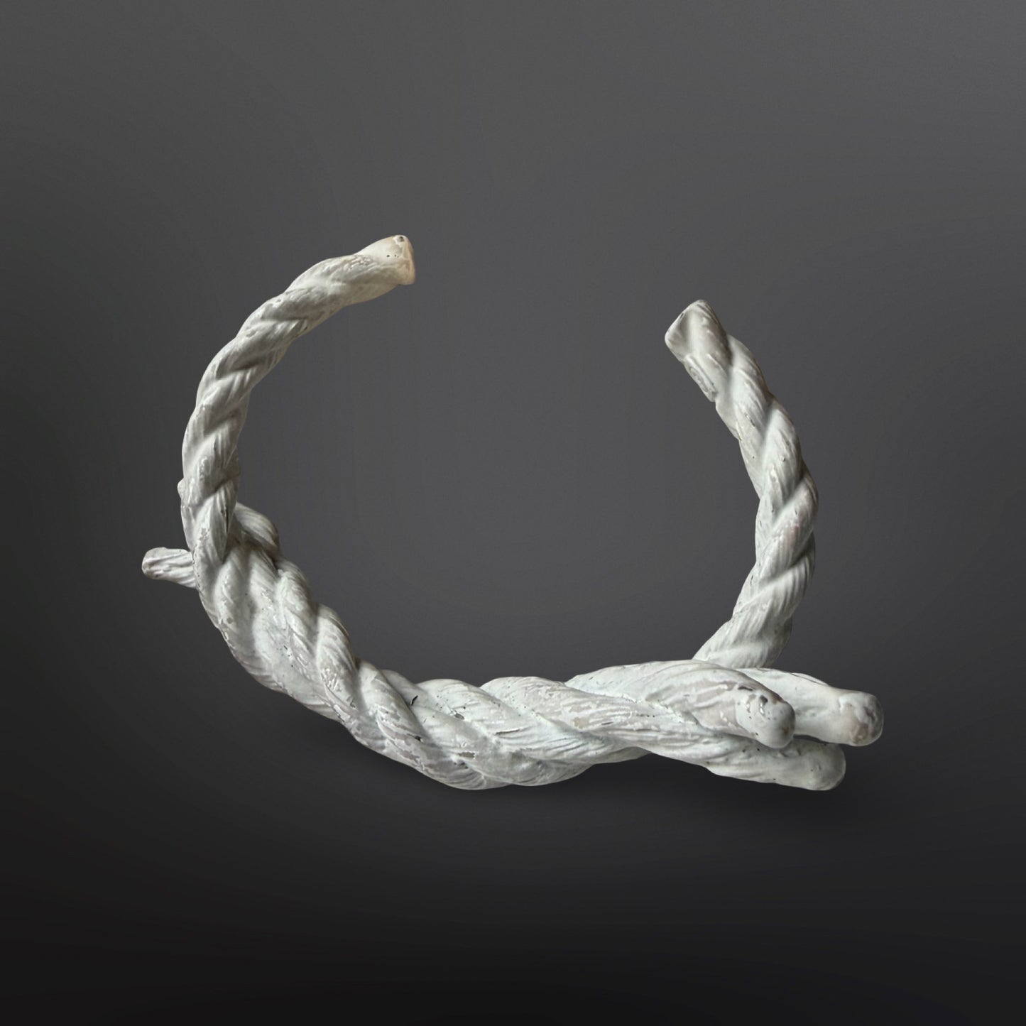 MM6 Maison Margiela – White Yarn Open Cuff Bracelet