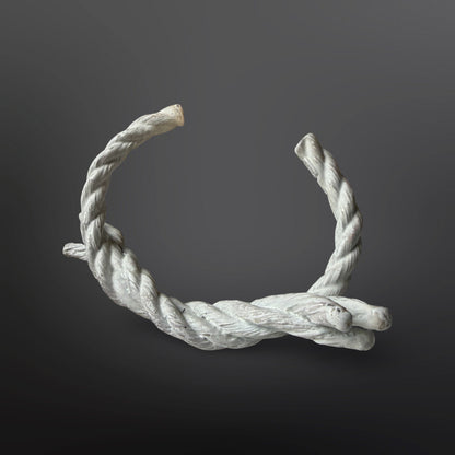 MM6 Maison Margiela – White Yarn Open Cuff Bracelet