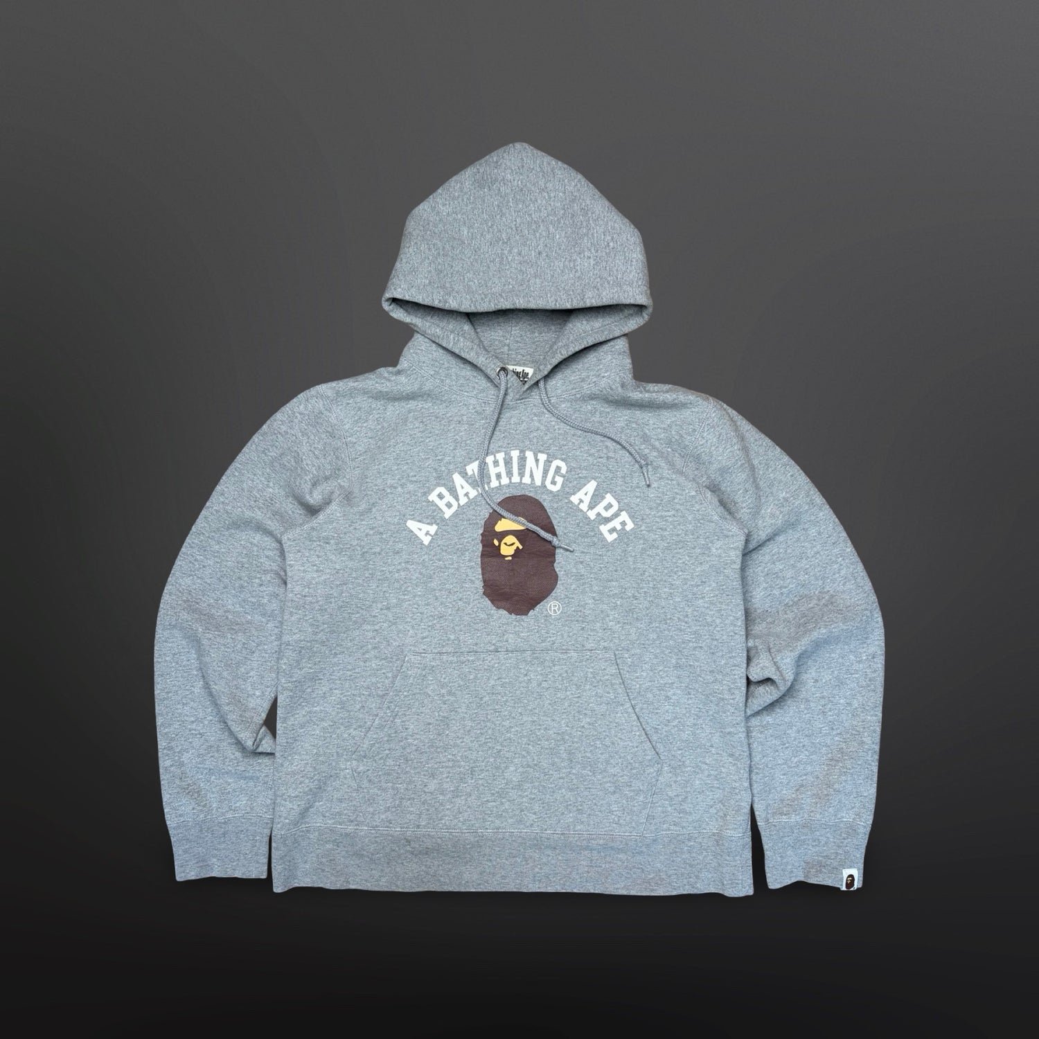 BAPE Classic Ape Head Hoodie – Grey (Large)