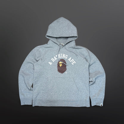 BAPE Classic Ape Head Hoodie – Grey (Large)
