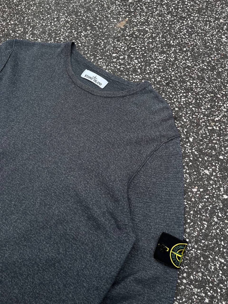“Brugt Stone Island sweater sweatshirt i grå farve i L large 661552880”