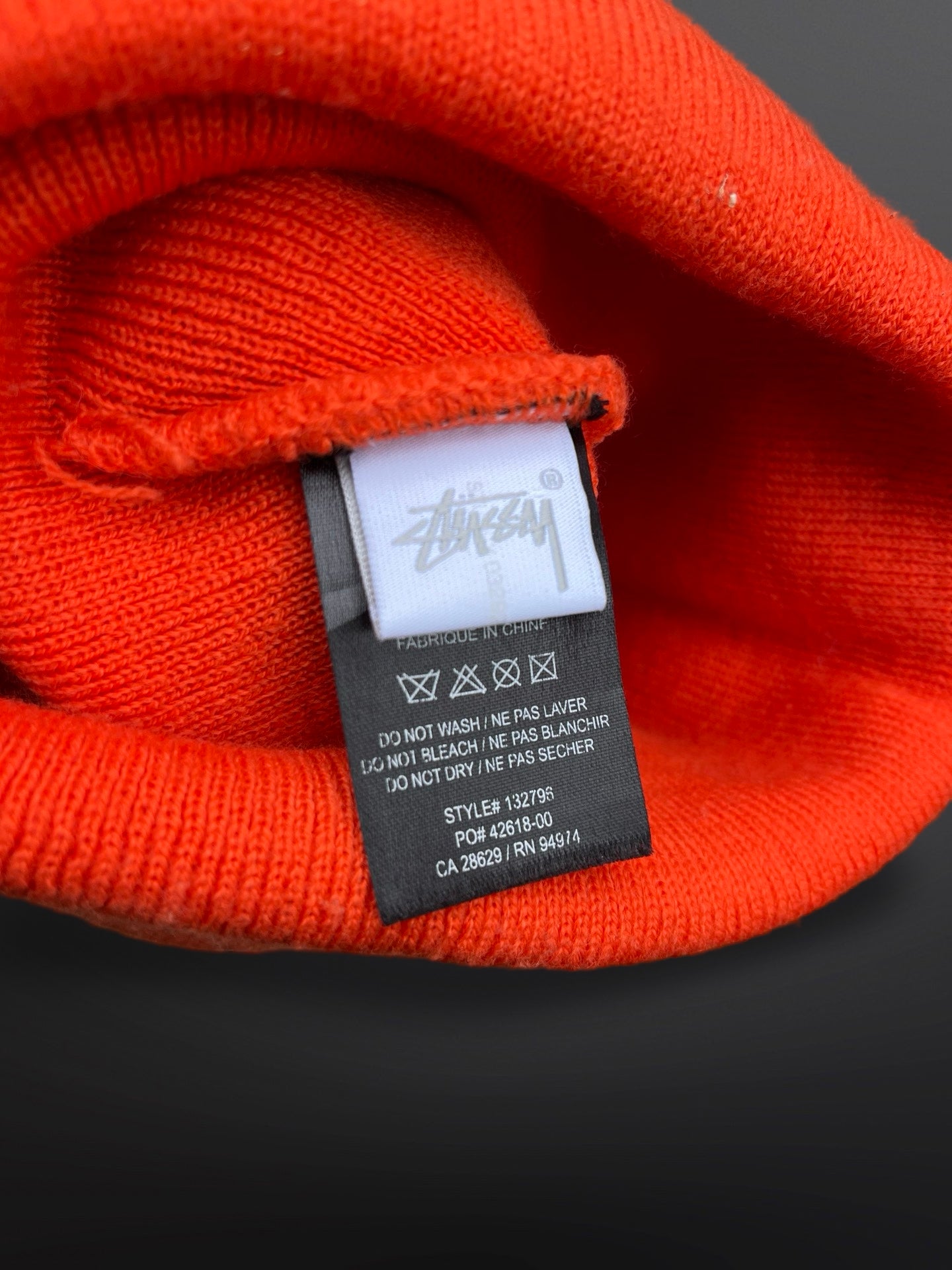 Stüssy Beanie Hue i Orange Brugt som ny