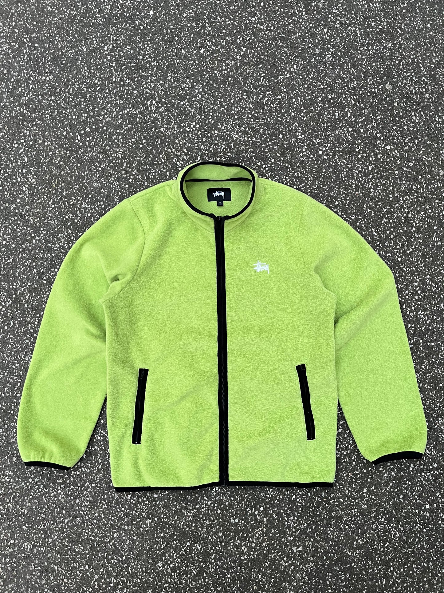 Stüssy Fleece Jacket – Lime Green Small