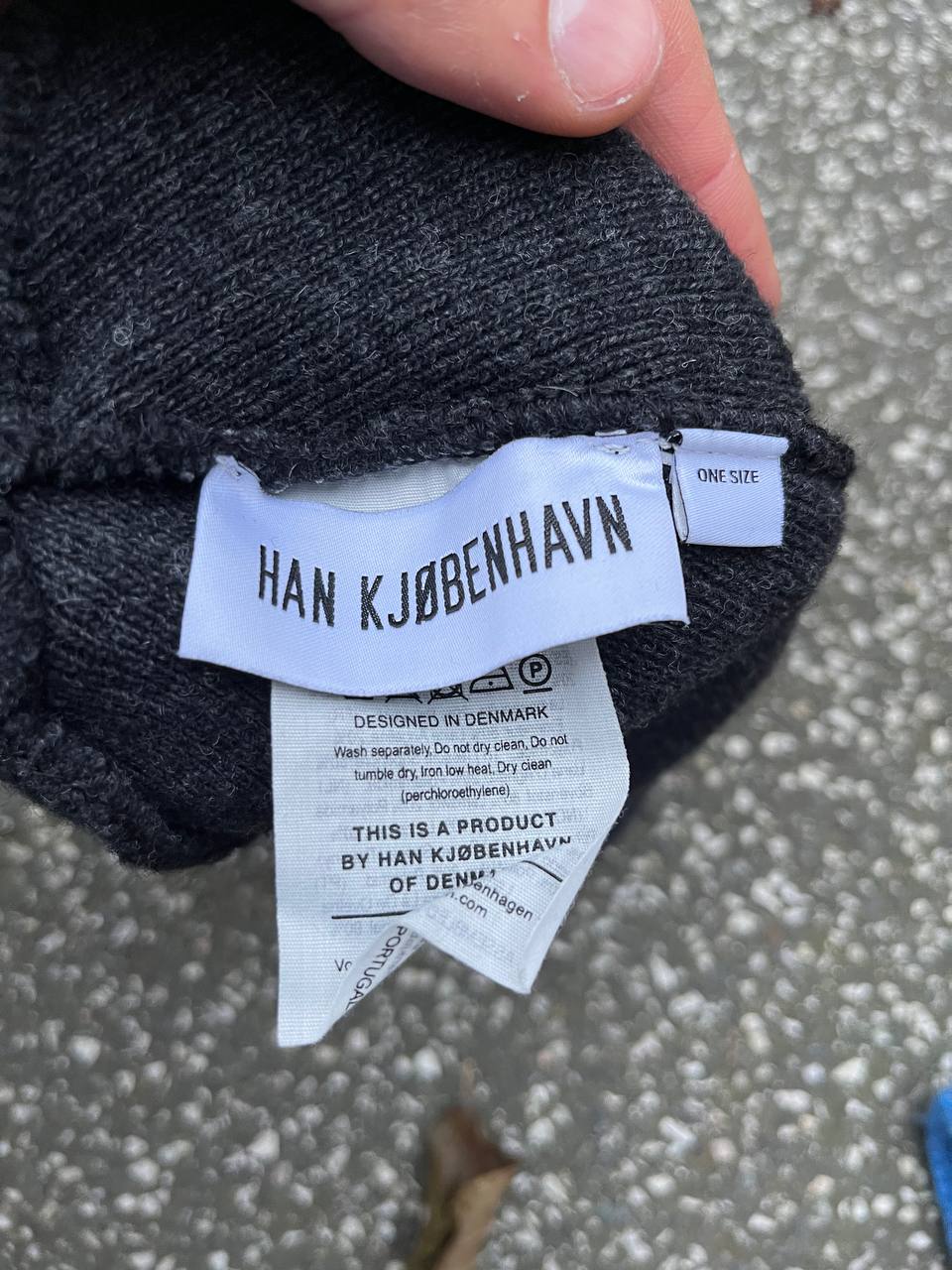 Brugt Used Uld Wool Hue beanie hat fra Han Kjøbenhavn i grå farve One size M medium