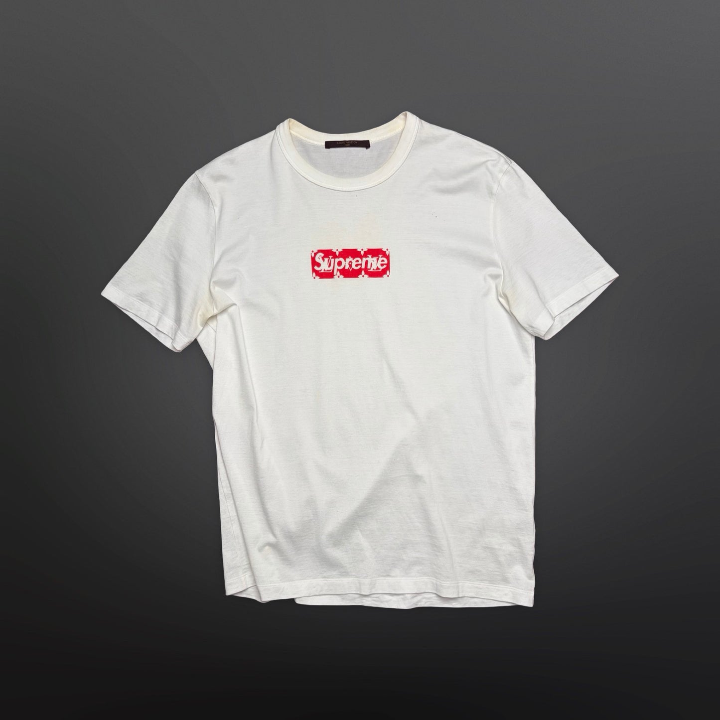 Louis Vuitton x Supreme Box Logo T-Shirt Hvid – Large