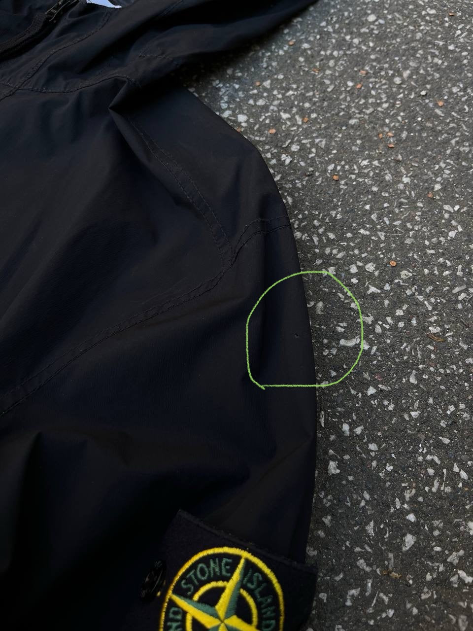 Stone Island Regnjakke Skin Touch Nylon TC Sort S Small