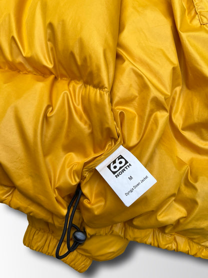 66 North dunjakke puffer vinter jakke i M medium gul