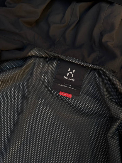 Haglöfs Haglofs Regnjakke Waterproof Gore-Tex Raincoat M Medium Dame Unisex Sort Brugt Used