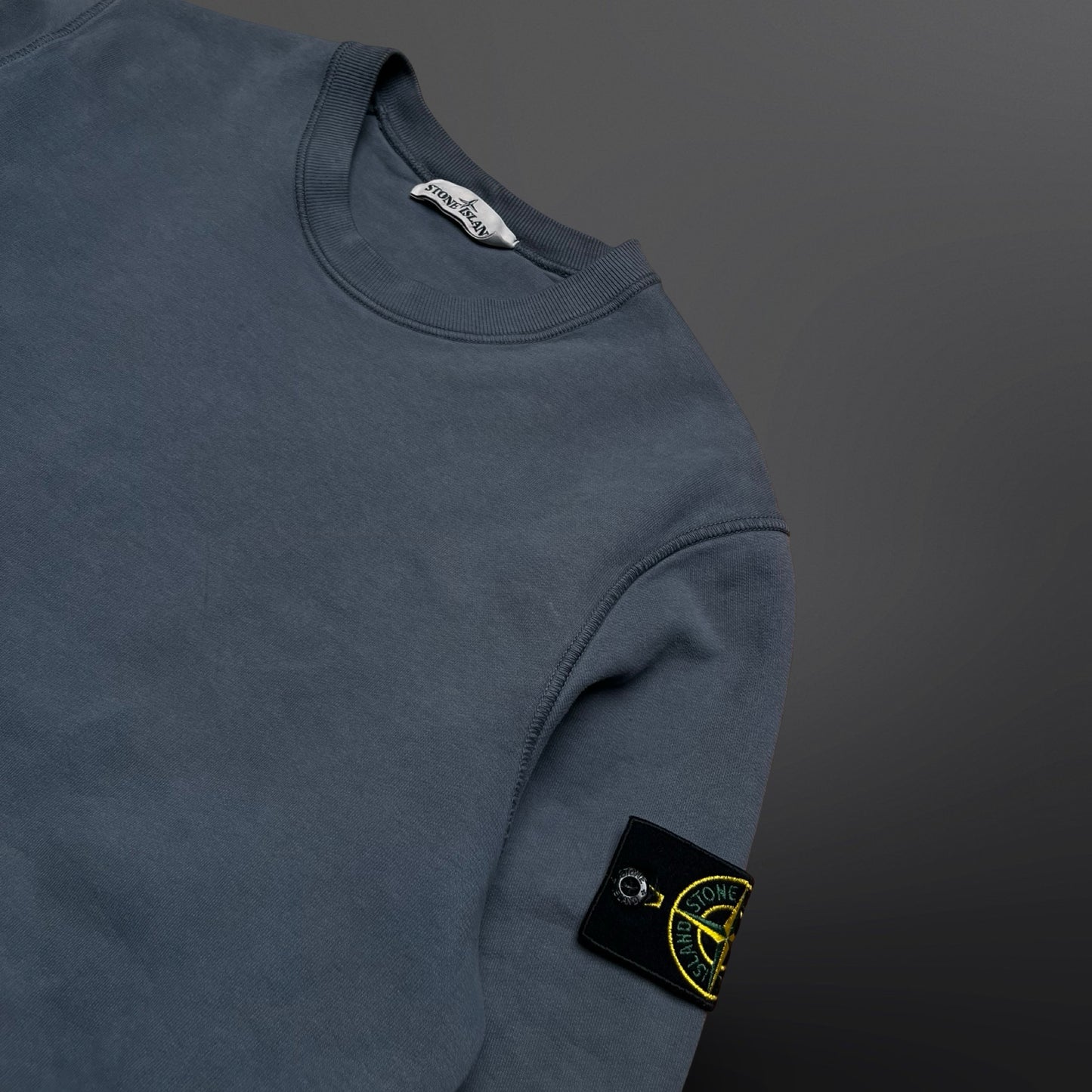 Stone Island Garment Dyed Crewneck – Blue Grey M Medium